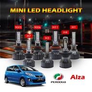 [PERODUA] Alza 2PCS Mini Type Car LED Headlight Bulb H3 H7 Hi/Lo Beam Headlamp Lampu Depan Kereta