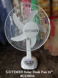 GDTIMES Solar Desk Fan 16" #GD8016