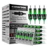 HAWINK50PCSTattoosCartridgeAssortedMixedSizeRoundLiner #10 Needle 3RL5RL7RL9RL11RL with Film Profess