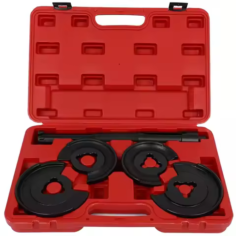 5pc Coil Spring Compressor Telescopic Repair Tool Kit Pressure Plates System Inner Strut Tool W123 W