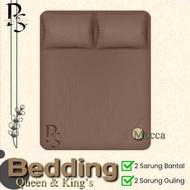 PLAIN MOCCA AESTHETIC BED SHEETS SINGLE QUEEN & KING'S SIZE BED SHEETS 90X200/ 100X200/120X200/160X2