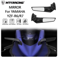 MTKRACING MIRROR For YAMAHA YZF-R6 2017-2021/YZF-R7 2022-2024 Rearview Mirrors Wind Wing Adjustable 