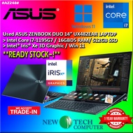 #AZ248 USED ASUS ZENBOOK DUO UX482EAR Intel i7-1195G7 16GBD5 512GB SSD Intel Iris XE Dual Touch Scre