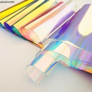 QINZHMY Rainbow Film Vinyl, 20*95CM Shiny Iridescent Film, DIY Candy Color Transparent Tarpaulin Bow