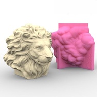 3D Lion candle silicone mold Lion head resin silicone mold Lion home decoration concrete gypsum cement silicone mold