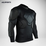 New sports safety protection thicken gear soccer goalkeeper jersey t-shirt outdoor elbow football jerseys vest padded protector