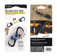 包郵 Nite Ize - Slidelock® 360º Magnetic Locking Dual Carabiner - Blue Nite Ize SlideLock 360度 旋轉磁力8字扣