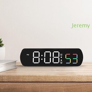 JEREMY1 Digital Alarm Clock, Large Display Temperature Display Temperature Display Clock, Simple 12/