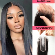2x6 Skinlike HD Lace Closure Tóc người thẳng'sâu phần giữa thẳng tóc đóng cửa tóc người tóc tự nhiên
