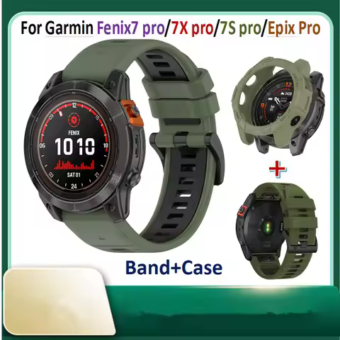 For Garmin fenix7X pro/fenix7 pro/Epix Pro Cover 51mm/47mm Smart bracelet Watch Band Strap Frame bez