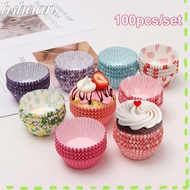 HSHELAA 100PCS Cake Cup Bakery Cupcake Party Supplies Muffin Boxes