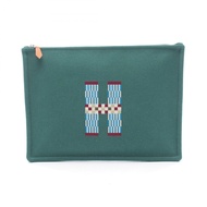 【二手】愛馬仕 HERMES Second Bag Clutch Bag Flat Pouch GM H Natte H103643M04 CEDRE Wool Flat Pouch Women's 