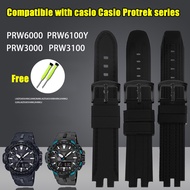 Strap for Casio PROTREK PRW-3000 3100 6000 6100Y Camouflage Silicone Rubber Watch Band Men Sport Waterproof Diving Bracelet