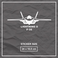 F35 Lightning 2 Fighter Jet Plane Cutting Sticker