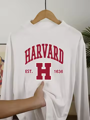 Harvard Est. 1636 Printed Thicken Stretch Base Layer Mens Comfy Fit Long Sleeve Shirt Soft Velvet Fl