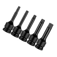 HOMETOOL Superior Quality 5Pcs 12 Inch Hex Torx Screwdriver Bit Socket Adapter T30T55