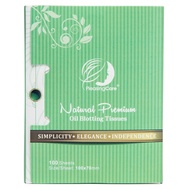 Natural Green Tea Oil Absorbing Tissues - 100 Counts, Premium Face Oil Blotting Paper - Take Only 1