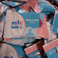 12 pcs Tissue Basah Mitu baby sachet isi 4 Lembar