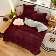 Microfiber Quilt Cover Coral Fleece Super Warm Winter Thick Duvet Cover 210g Queen King Size Double 