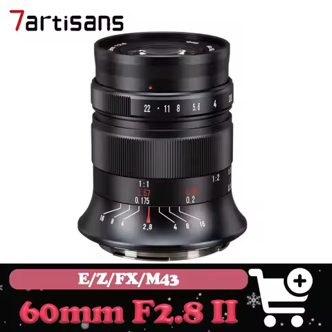 7artisans 60mm F2.8 II APS-C 1:1 Magnication Macro Lens Manual Focus Prime Lens for Nikon Z Sony E F