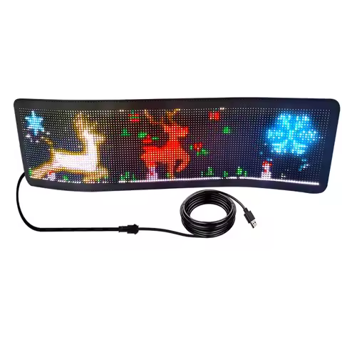LED Light Display Panel , USB 5V LED Matrix Panel, Smart APP Programmable Car Shop Bar Advertising S