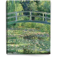 The Japanese Bridge (the Waterlily Pond) By Claude Monet Painting Giclee Print On 100% Cotton Canvas