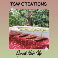 [TSW Creations] Cute Sprout Hair Clip / Crochet Hair Clip