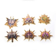 ZXH 1Pcs Baldur Badges Gate 3 Alloy Made Game Job Role Cleric Druid Fighter Ranger Halloween Game C