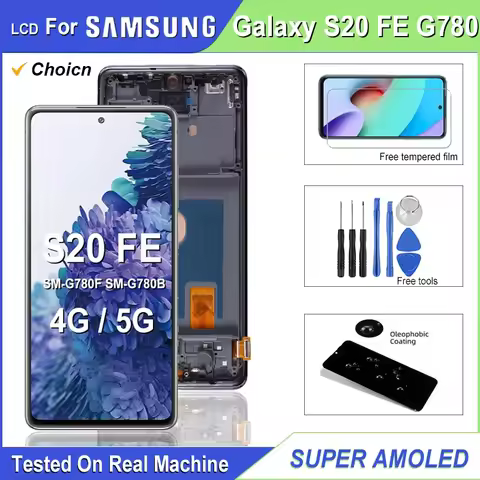 Super AMOLED Display For Samsung Galaxy S20 FE G780 LCD Screen Touch Digitizer Assembly For Galaxy S