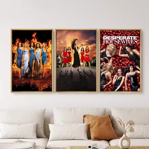 Desperate Housewives Poster Painting x Modern Family Wall Art Canvas Personalized Gift for Bedroom D