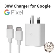 [ORIGINAL IMPORT] Google (30W) Charger For Pixel 8 7 6 7 Pro UK Plug 3 Pin Fast Charging Travel Adap