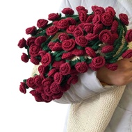 Finished Handmade Rose Blanket Group Crochet Flower Blanket Finished Rose Bouquet Blanket