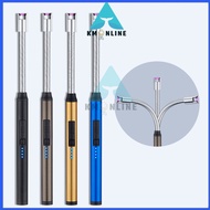 360 Degree USB Hose Ignition Rod Lighter Aluminum Tube USB Arc Pulse Ignition Gun Kitchen Electric I