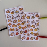 Journal Stickers, Pumpkin Autumn Seasonal Stickers