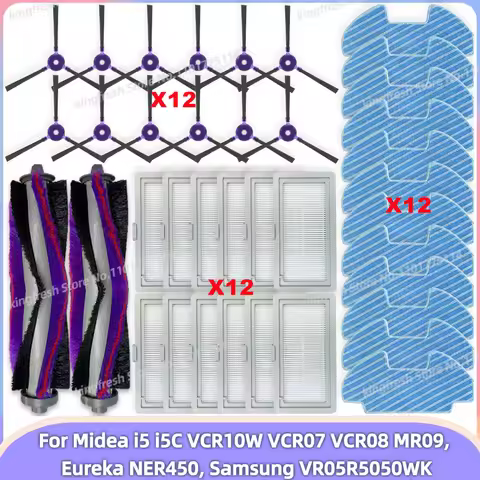 Fit For Midea i5 i5C VCR10W VCR07 VCR08 MR09, Samsung VR05R5050WK, Eureka NER450 Parts Main Roller S