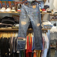 CLOT X LEVIS FENOM - 505 DITSRESSED WASHED BLUE DENIM