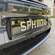 3D Aluminium Chrome Car Plate [LTA Compliant]