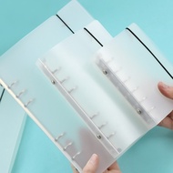 [A5 A6 Six-Hole Binder Shell] 6-Hole A5 A6 Transparent Frosted Matte Muji Style Taiwanese Wife Flyin