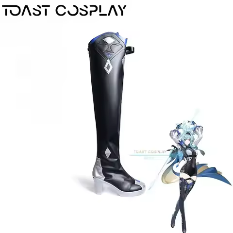 Eula GenshinImpact Cosplay Shoes Anime Game Cos Boots Comic Eula Cosplay Costume Prop Shoes for Con 
