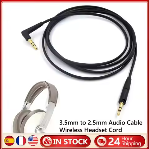3.5mm to 2.5mm Core Cable Mixed Upgrade Cable Headset Audio Cable Wire for Sennheiser HD400S HD350BT