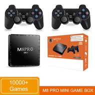 M8 Pro Mini Retro Game Console HD Game Box 64G Built In 10000 Games for Wireless Gamepad Console for Android 10 TV Box