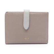【二手】Celine CELINE雙折皮夾 中型肩帶皮夾 10B643BFP 灰色皮革 中型肩帶皮夾 女士二手 B