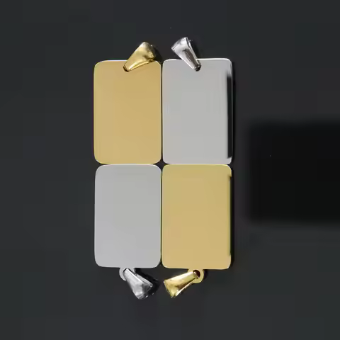20pcs Lot 15x22mm Size with Claps Stainless Steel Charms For DIY Necklace Jewelry