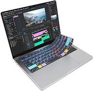 JCPal Adobe Premiere Pro Shortcut Guide Keyboard Cover for 2021/2023 M1/M2 Apple MacBook Pro 14 inch and MacBook Pro 16 inch, 2022 M2 MacBook Air 13 inch (US-Layout)