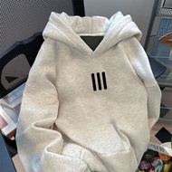 500G Niche oversize Hooded Sweatshirt Men Women Autumn Winter Fleece Lining Loose Couple All-Match J