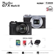 Canon PowerShot G7 X Mark III / G7X Mark III / G7 X Mark 3 Digital Camera (Canon Malaysia 1 + 2 Year
