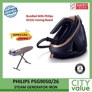 Philips PSG9050/26 Steam Generator Iron. Bundled with Philips GC221 Ironing Board. Premium Model. 2 