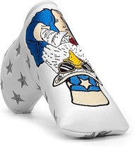 Golf Blade Putter Cover, USA Style Magic Eagle Elegant Embroidery Premium Leather Golf Blade Putter Headcover Putter Head Covers for Titleist Scotty Cameron Ping Taylormade Odyssey