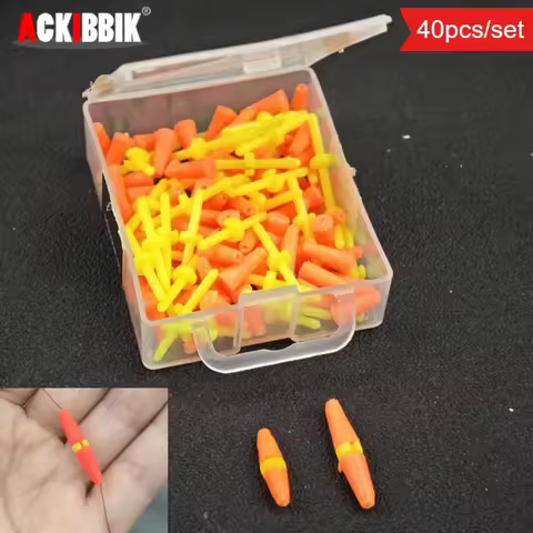 Ackibbik 40pcs/box Fishing Float Stoppers Rod Bobber Float Stoppers Fishing Tackle Fishing Float Sto