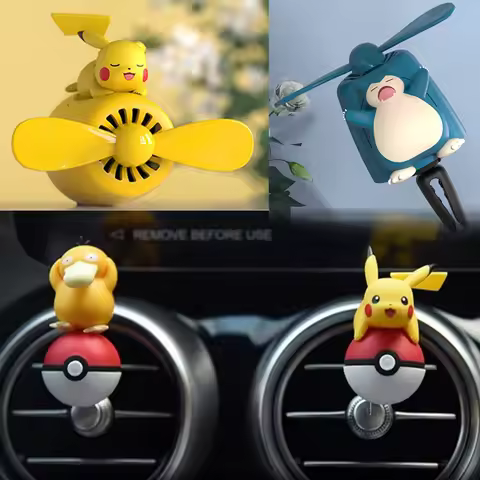 Pokemon Anime Pikachu Car Air Freshener Fruit and flower Smell Diffuser Auto Cartoon Decoration Acce